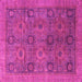 Square Oriental Pink Modern Rug, abs4139pnk