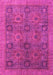 Machine Washable Oriental Pink Modern Rug, wshabs4139pnk