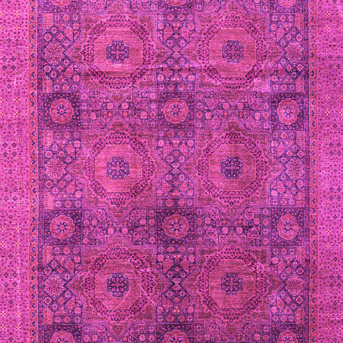 Machine Washable Oriental Pink Modern Rug, wshabs4139pnk