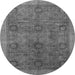 Round Oriental Gray Modern Rug, abs4139gry