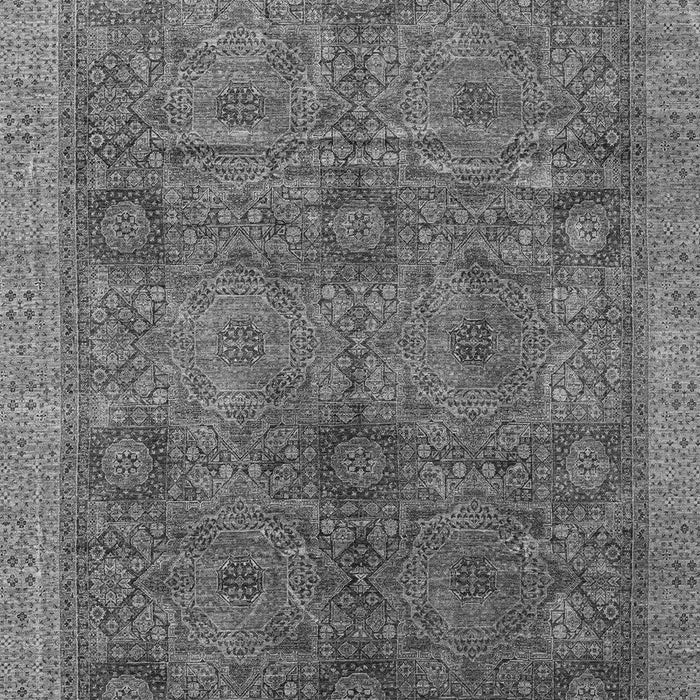 Machine Washable Oriental Gray Modern Rug, wshabs4139gry