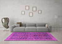 Machine Washable Oriental Purple Modern Rug, wshabs4139pur