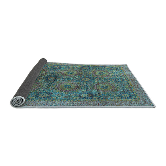 Sideview of Oriental Light Blue Modern Rug, abs4139lblu