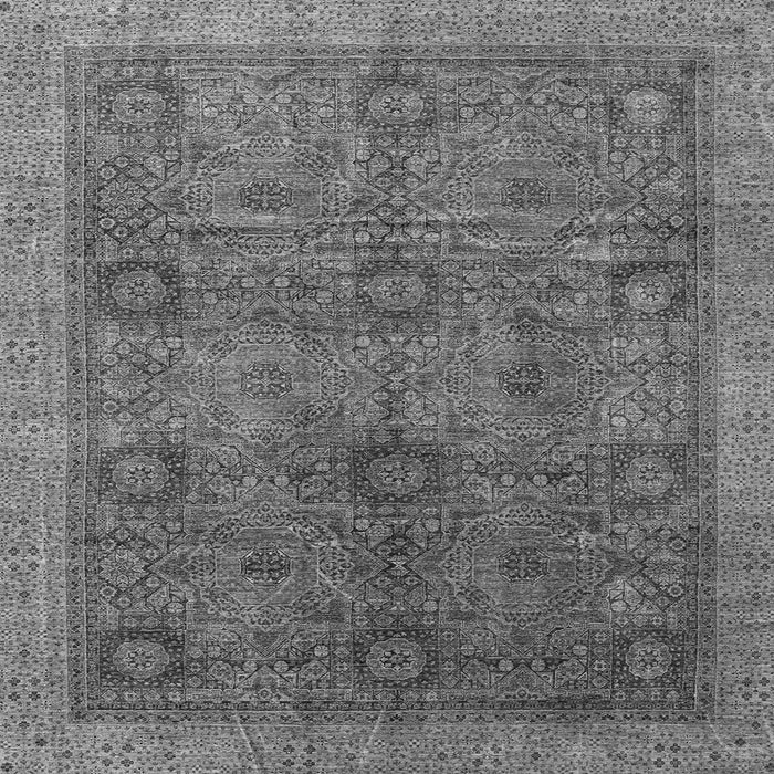 Square Machine Washable Oriental Gray Modern Rug, wshabs4139gry