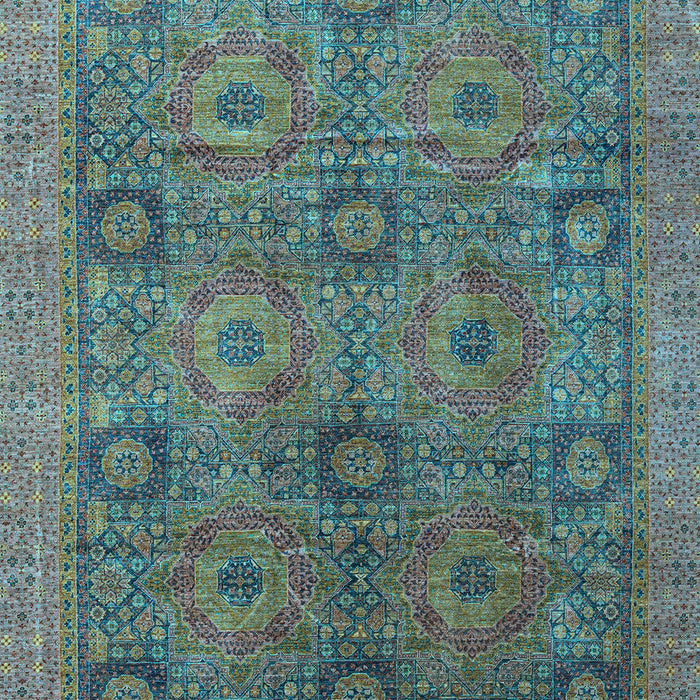 Oriental Light Blue Modern Rug, abs4139lblu