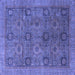 Square Oriental Blue Modern Rug, abs4139blu