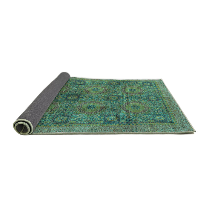 Sideview of Oriental Turquoise Modern Rug, abs4139turq
