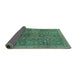 Sideview of Oriental Turquoise Modern Rug, abs4139turq