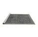 Sideview of Machine Washable Oriental Gray Modern Rug, wshabs4139gry