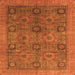 Square Oriental Orange Modern Rug, abs4139org