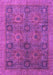 Machine Washable Oriental Purple Modern Area Rugs, wshabs4139pur