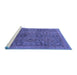 Sideview of Machine Washable Oriental Blue Modern Rug, wshabs4139blu