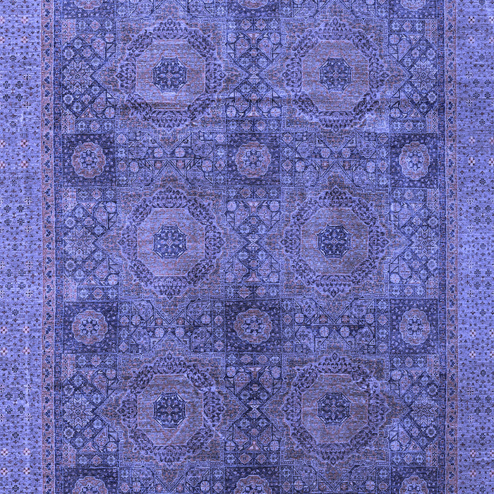 Machine Washable Oriental Blue Modern Rug, wshabs4139blu