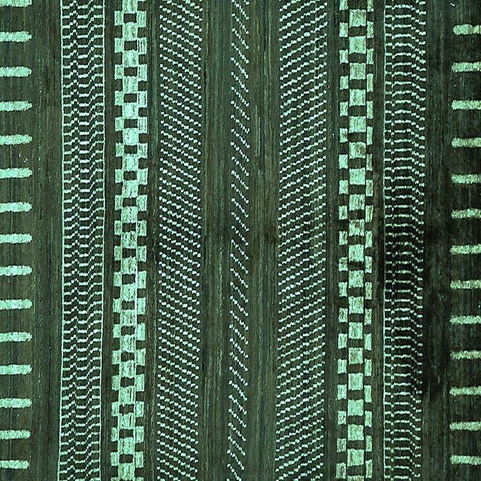 Square Abstract Turquoise Modern Rug, abs413turq