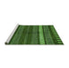 Sideview of Machine Washable Abstract Green Modern Area Rugs, wshabs413grn