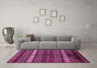 Machine Washable Abstract Pink Modern Rug, wshabs413pnk