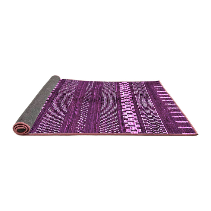 Sideview of Abstract Purple Modern Rug, abs413pur