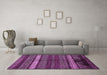 Machine Washable Abstract Purple Modern Area Rugs in a Living Room, wshabs413pur