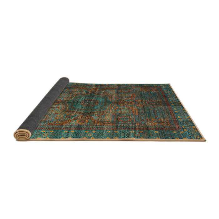 Sideview of Abstract Red Brown Oriental Rug, abs4140