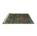 Sideview of Machine Washable Abstract Red Brown Rug, wshabs4140