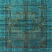 Square Oriental Light Blue Modern Rug, abs4140lblu