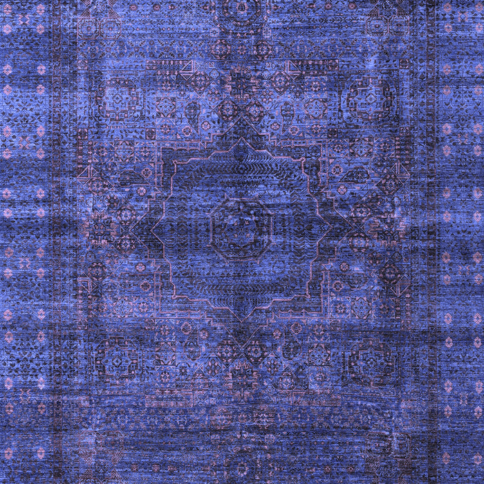 Machine Washable Oriental Blue Modern Rug, wshabs4140blu