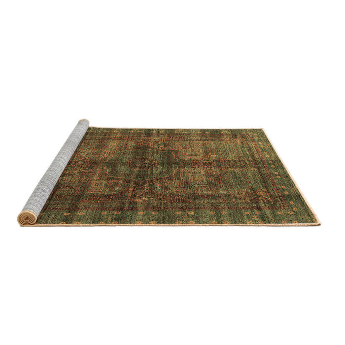 Sideview of Machine Washable Oriental Brown Modern Rug, wshabs4140brn