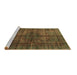 Sideview of Machine Washable Oriental Brown Modern Rug, wshabs4140brn