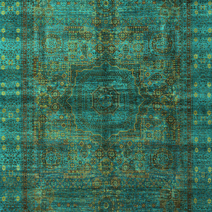 Machine Washable Oriental Turquoise Modern Area Rugs, wshabs4140turq