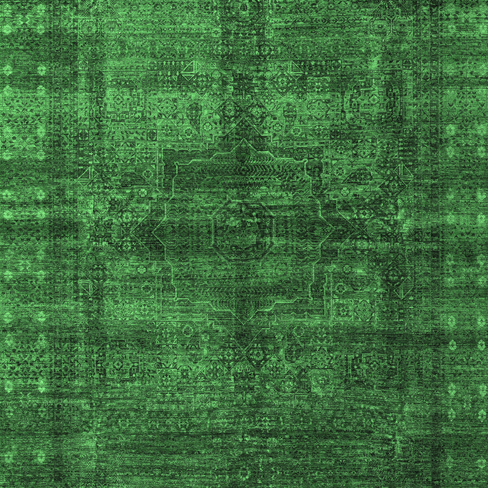 Machine Washable Oriental Emerald Green Modern Area Rugs, wshabs4140emgrn