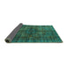 Sideview of Oriental Turquoise Modern Rug, abs4140turq