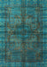 Oriental Light Blue Modern Rug, abs4140lblu