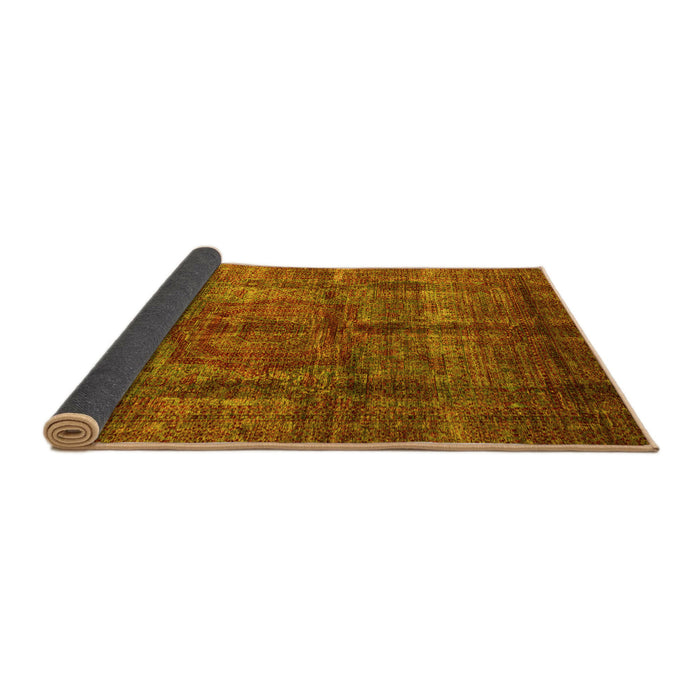 Sideview of Oriental Yellow Modern Rug, abs4141yw
