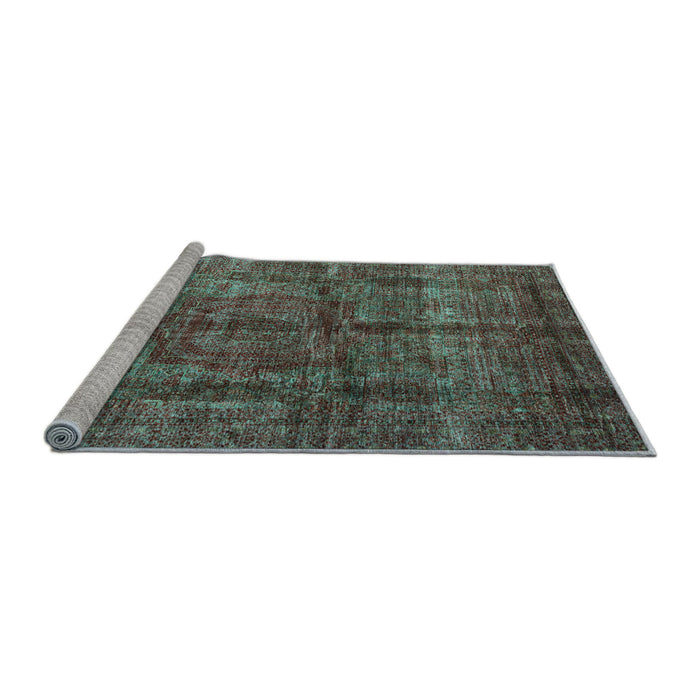 Sideview of Machine Washable Oriental Light Blue Modern Rug, wshabs4141lblu