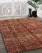 Abstract Red Oriental Rug in Family Room, abs4141