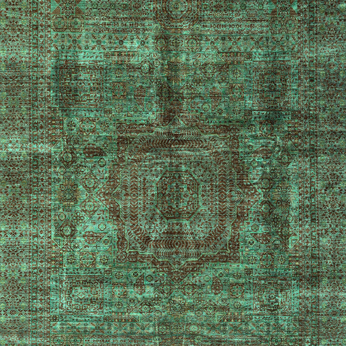 Machine Washable Oriental Turquoise Modern Area Rugs, wshabs4141turq