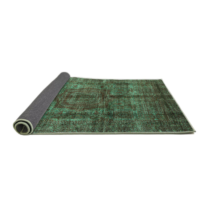 Sideview of Oriental Turquoise Modern Rug, abs4141turq