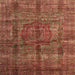 Square Abstract Red Oriental Rug, abs4141