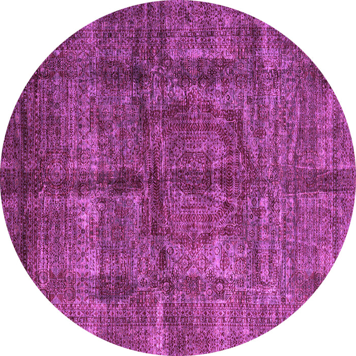 Round Oriental Purple Modern Rug, abs4141pur