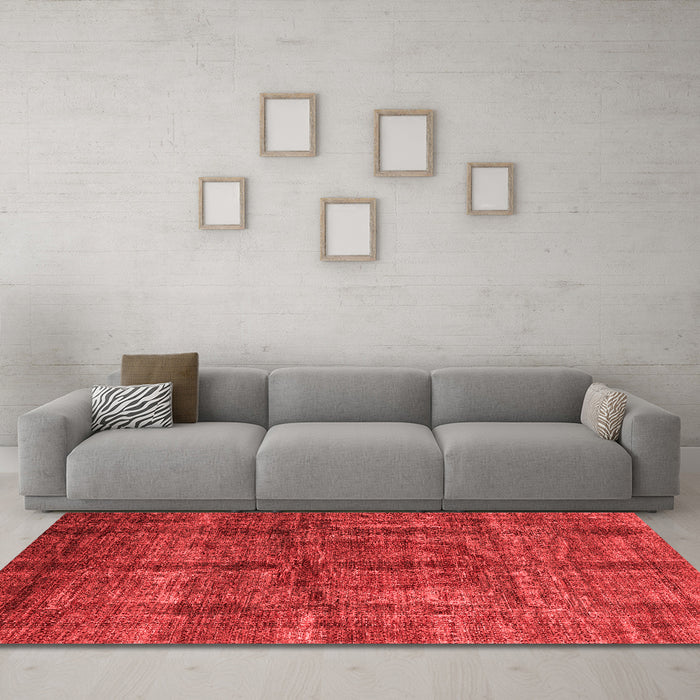 Modern Red Washable Rugs