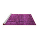 Sideview of Machine Washable Oriental Purple Modern Area Rugs, wshabs4141pur