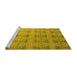 Sideview of Machine Washable Oriental Yellow Modern Rug, wshabs4142yw