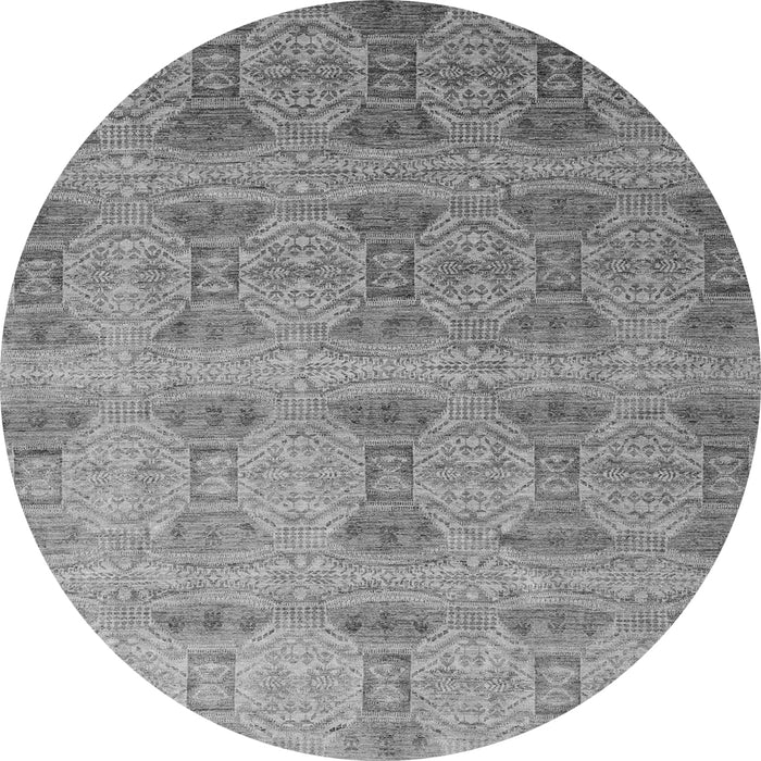 Round Oriental Gray Modern Rug, abs4142gry