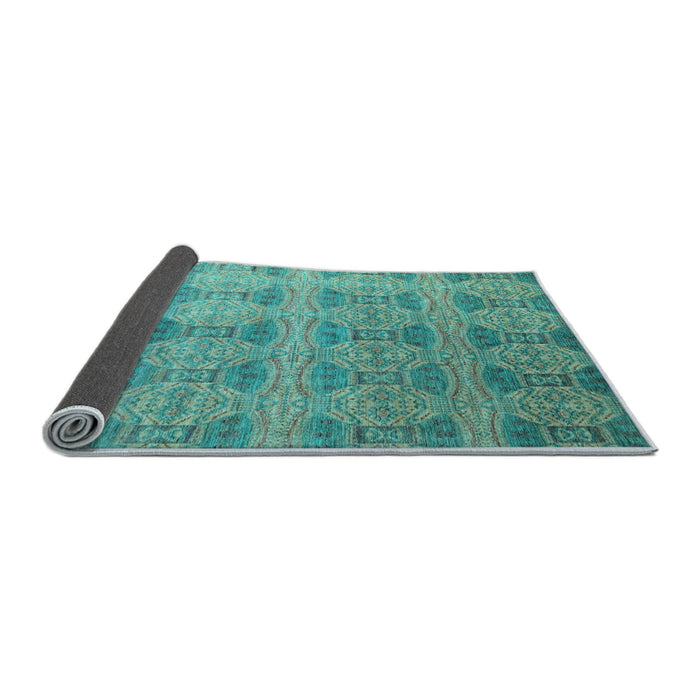 Sideview of Oriental Light Blue Modern Rug, abs4142lblu