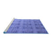 Sideview of Machine Washable Oriental Blue Modern Rug, wshabs4142blu