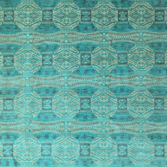 Square Oriental Light Blue Modern Rug, abs4142lblu