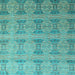 Square Oriental Light Blue Modern Rug, abs4142lblu