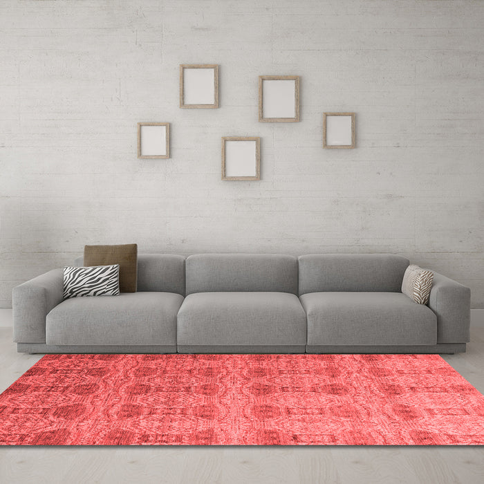 Modern Red Washable Rugs