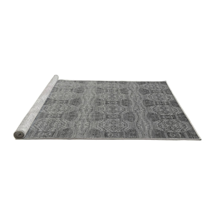 Sideview of Machine Washable Oriental Gray Modern Rug, wshabs4142gry