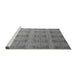 Sideview of Machine Washable Oriental Gray Modern Rug, wshabs4142gry